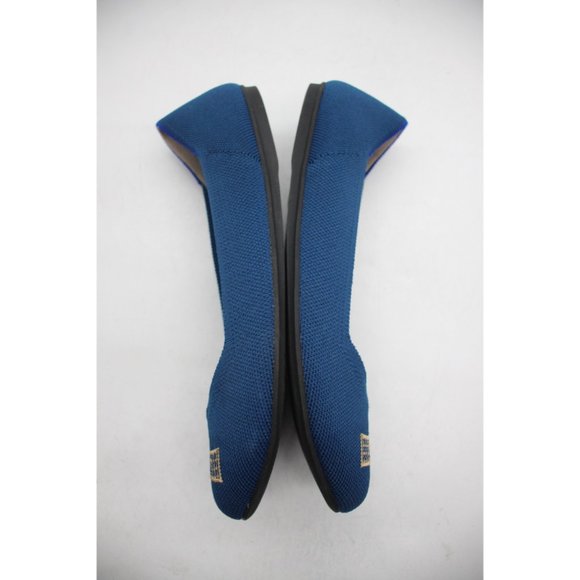 Rothy’s The Flat Women's Size 10 Blue Beige Knit Round Toe Slip On Flats - Picture 8 of 9